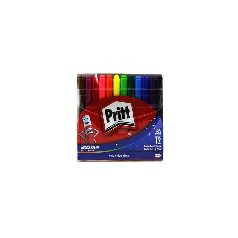 PRİTT 12 RENK JUMBO KEÇELİ KALEM 1687975 (Best)