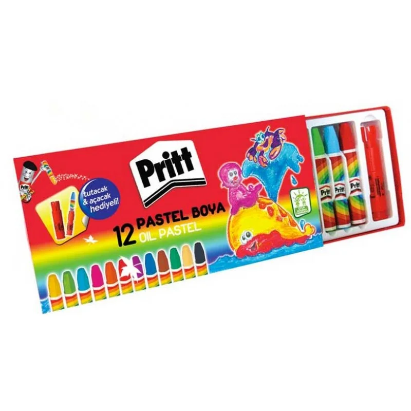 PRİTT 12 RENK PASTEL KARTON KUTU 1048061 (Best)
