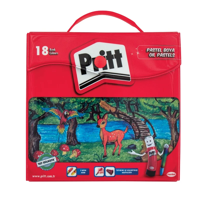 PRİTT 18 RENK ÇANTALI PASTEL 1048063 (Best)