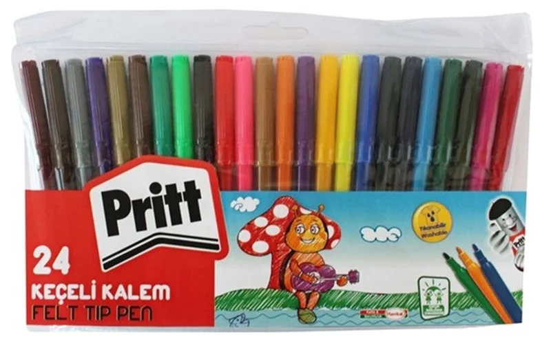 PRİTT 24 RENK KEÇELİ KALEM 1774252 (Best)