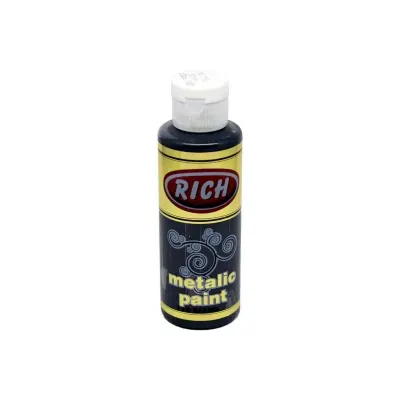 RICH 0770 METALİK AKRİLİK BOYA 03985 SİYAH 120 cc