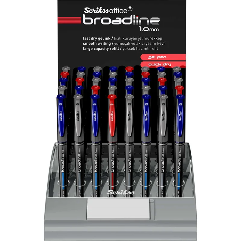 SCRİKSS BROADLINE JEL KALEM 40 LIK STAND (Best)