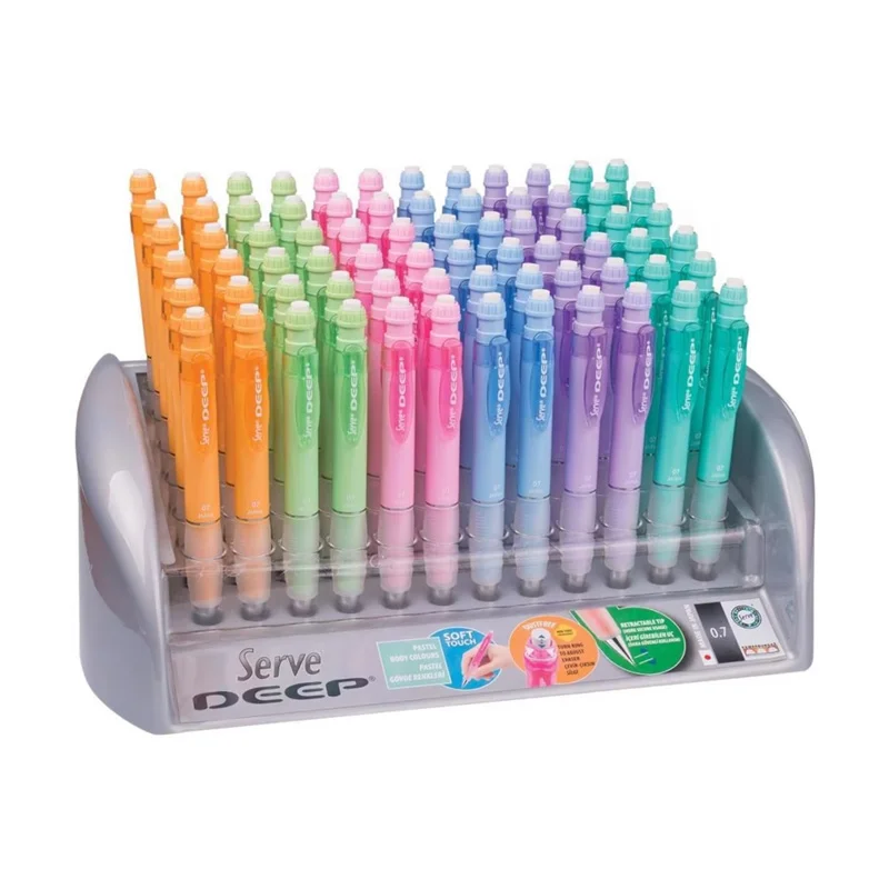 SERVE DEEP PASTEL VERSATİL KALEM 72 Lİ STAND (Best)