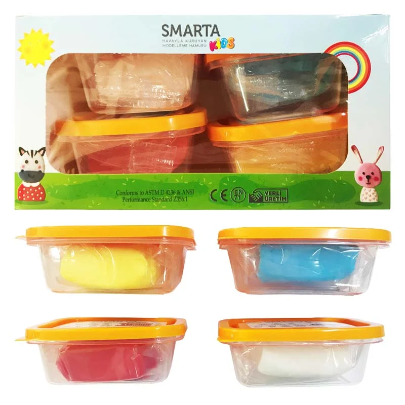 SMARTA KIDS 4 RENK MODEL HAMURU 4x70 GR. OKUL SETİ (Best)