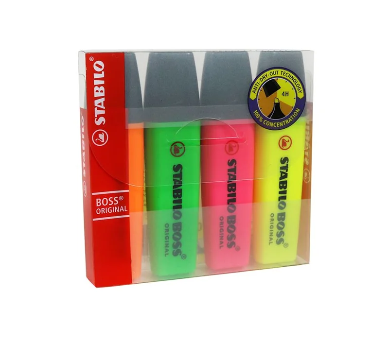 STABILO BOSS FOSFORLU KALEM 4 LÜ PK 70/4 (Best)