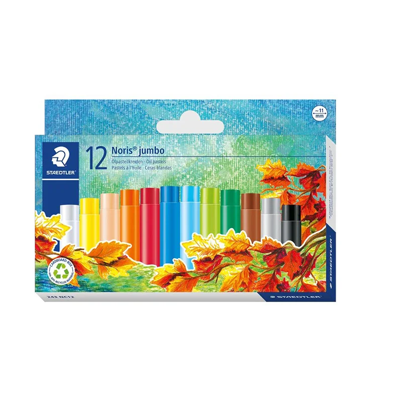 STAEDTLER NORIS 12 RENK JUMBO YAĞLI PASTEL BOYA 243 NC12 (Best)