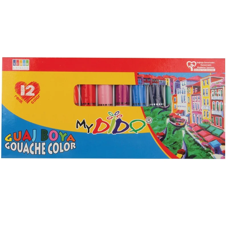 SÜDOR MYDİDO 12 RENK GUAJ BOYA TÜP 9 ml MY54 (Best)