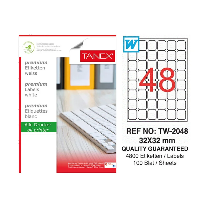 TANEX 32x32 LASER ETİKET TW-2048 (Best)