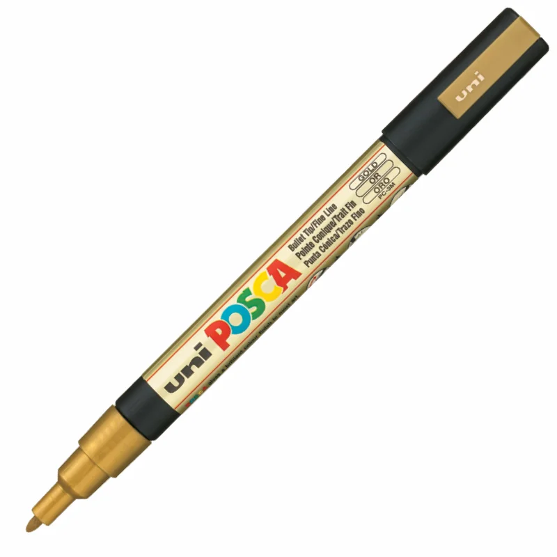 UNİ-BALL PC-3M POSCA SU BAZLI MARKER ALTIN 0.9 (Best)