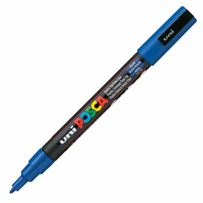 UNİ-BALL PC-3M POSCA SU BAZLI MARKER MAVİ 0.9 (Best)