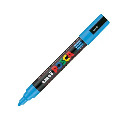UNİ-BALL PC-5M-POSCA SU BAZLI MARKER GÖK MAVİ 1.8 (Best)