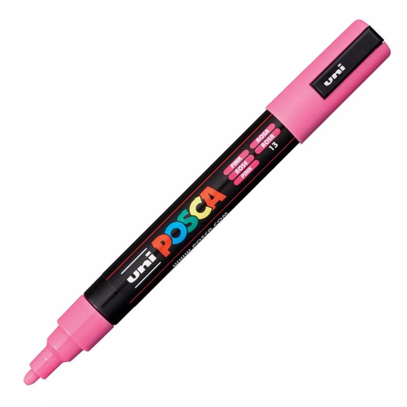 UNİ-BALL PC-5M-POSCA SU BAZLI MARKER PEMBE 1.8 (Best)