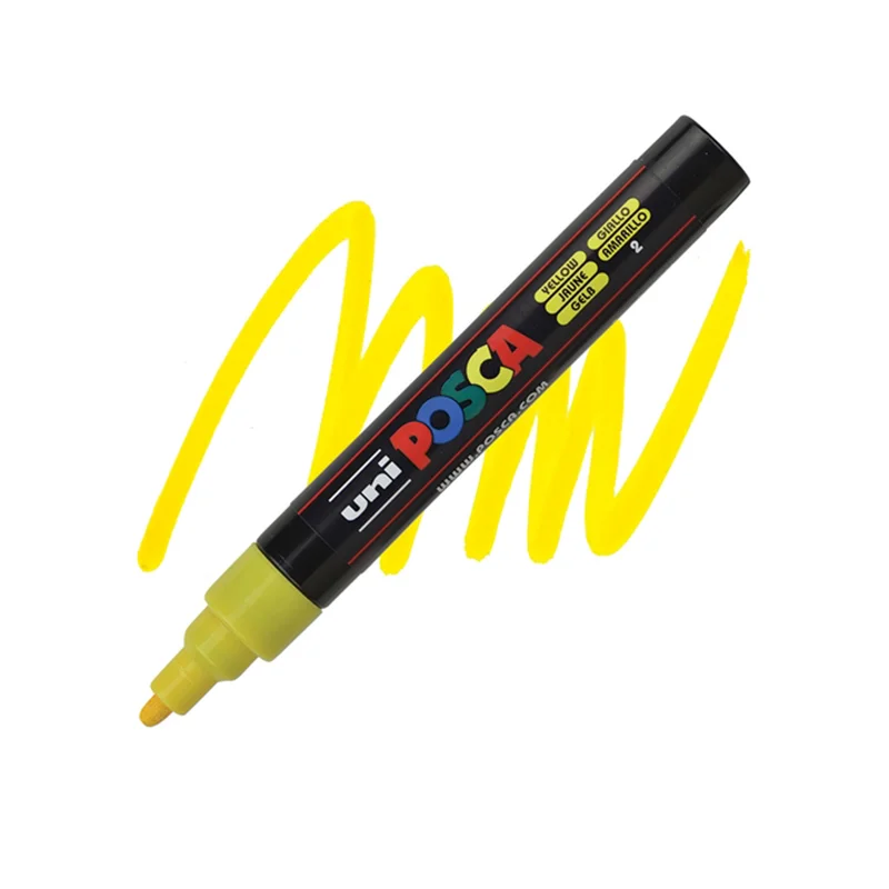 UNİ-BALL PC-5M-POSCA SU BAZLI MARKER SARI 1.8 (Best)