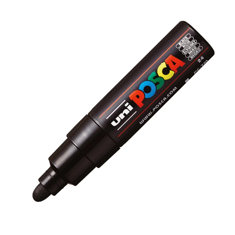 UNİ-BALL PC-7M -POSCA SU BAZLI MARKER SİYAH 4,5-5,5 (Best)