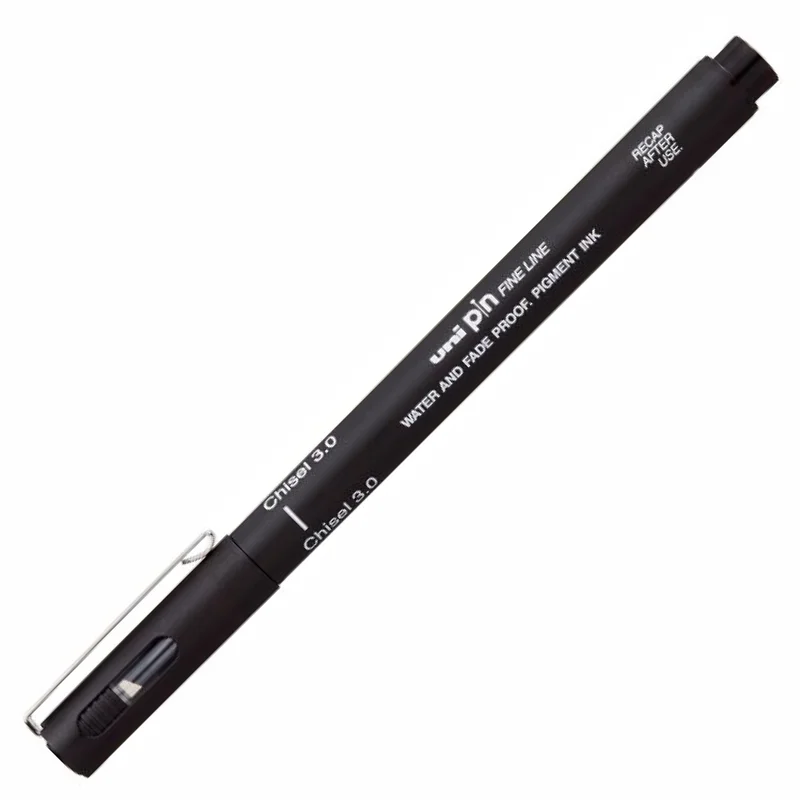 UNİ-BALL PIN CS3-200 SİYAH CS3 FINE LINE KESİK UÇ KALEM 3.0 (Best)