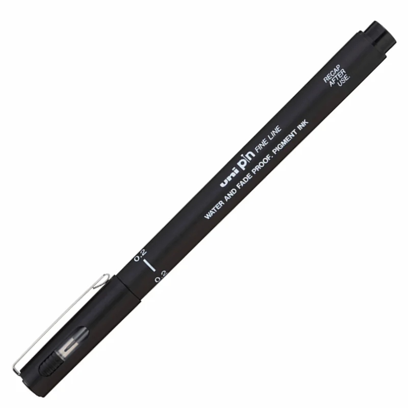 UNİ-BALL PIN02-200 FINELINE SİYAH ÇİZİM KALEMİ (Best)