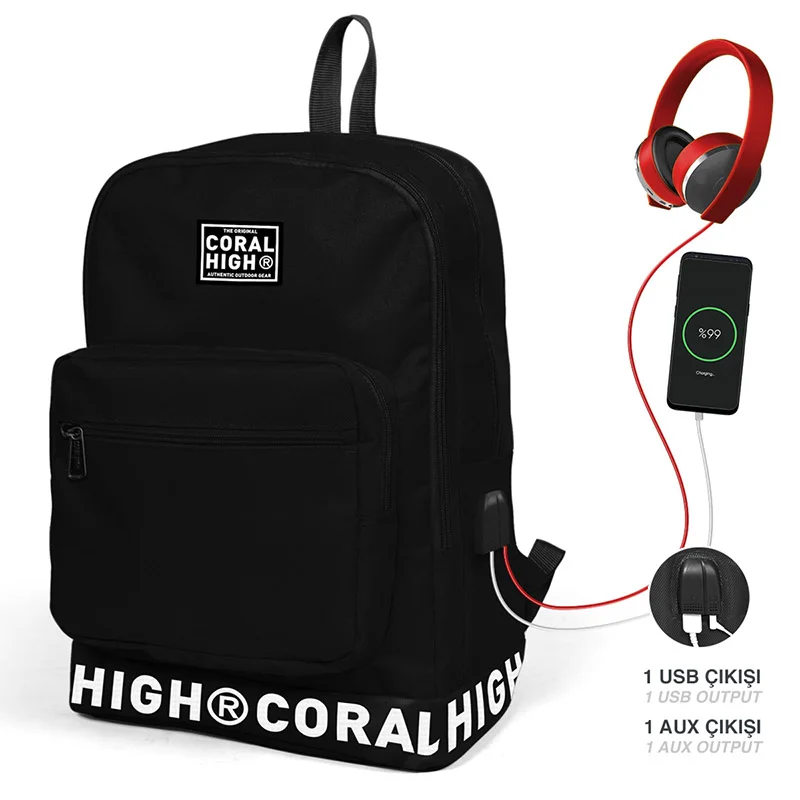 YAYGAN 24101 CORAL HIGH SIRT ÇANTASI USB+AUX (Best)