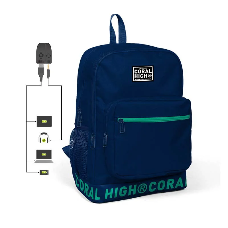 YAYGAN 24107 CORAL HIGH SIRT ÇANTASI USB+AUX SOKETLİ (Best)