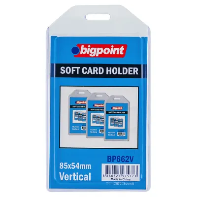 Bigpoint Kart Kabı Dikey Şeffaf 54x85mm