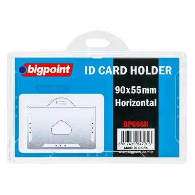 Bigpoint Kart Kabı Sert Yatay Şeffaf 90x55mm