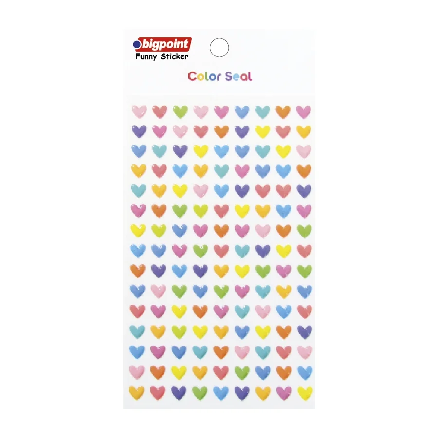 Bigpoint Sticker Renkli Kabartma Kalpler