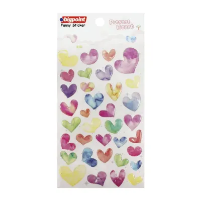Bigpoint Sticker Çok Renkli Kalpler 1