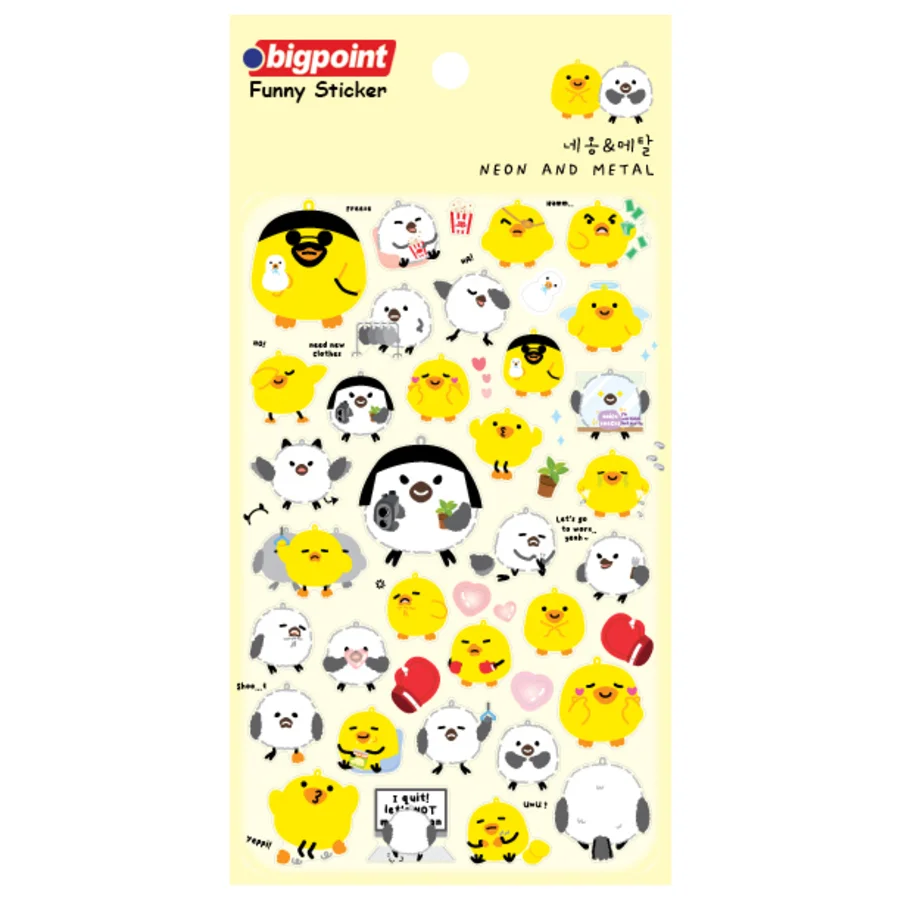 Bigpoint Sticker Neon ve Metal Civcivler
