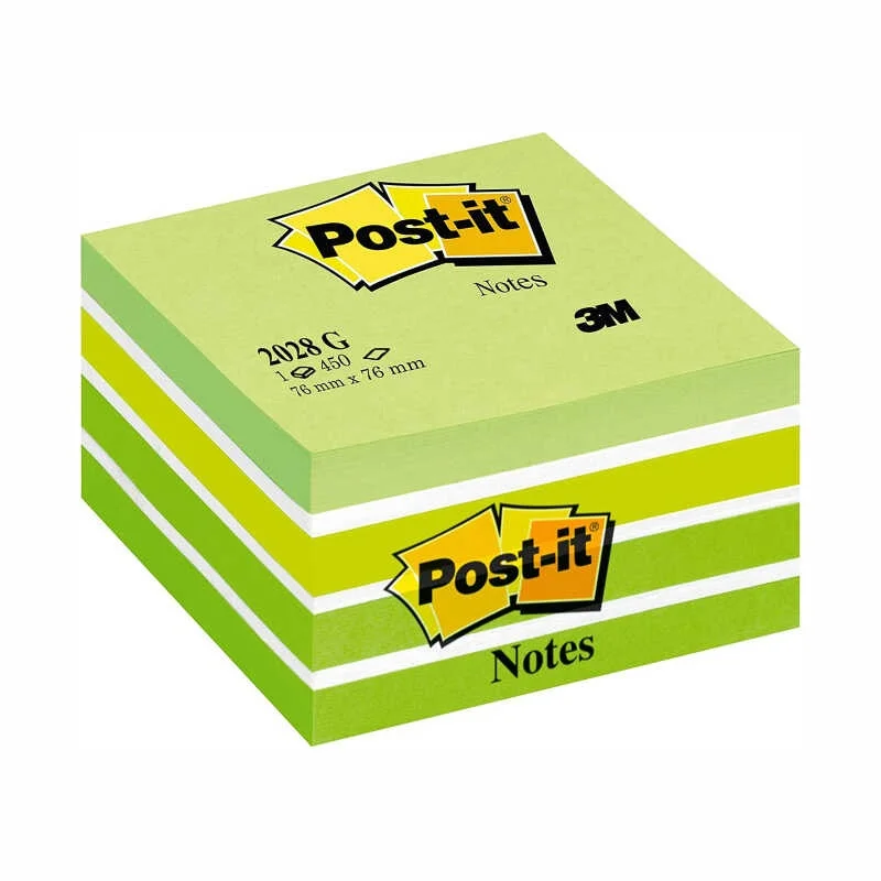 3M 2028-G YEŞİL TONLARI POST-IT 76x76mm 450YP. (Best)