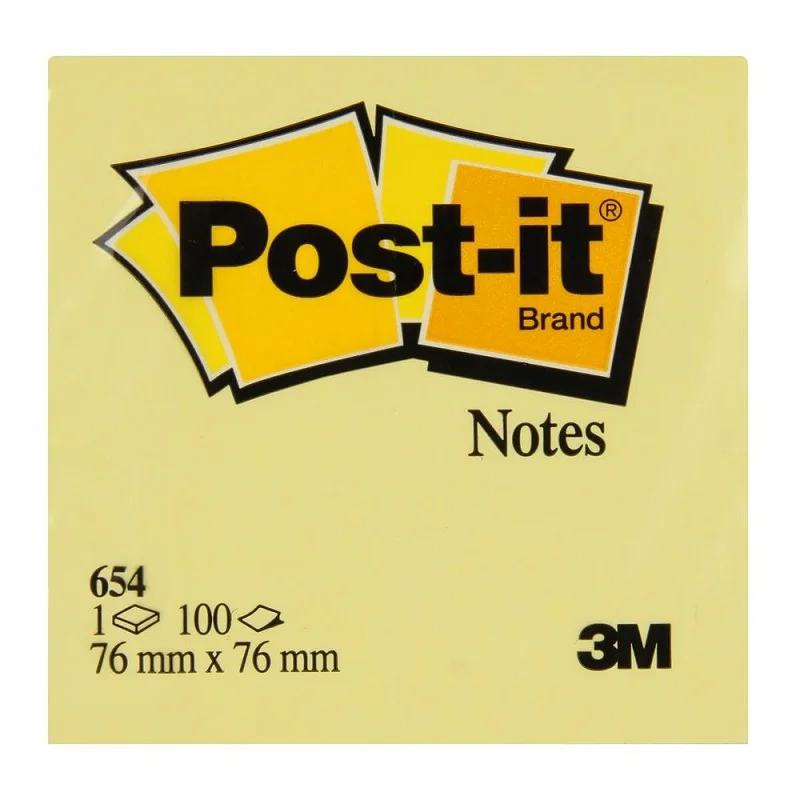 3M 654 76x76 POSTİT SARI 100 YP (Best)