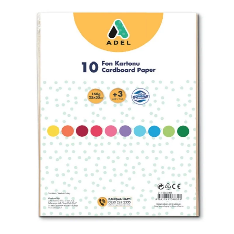 ADEL FON KARTONU 25x35 10 RENK 4343030001 (Best)