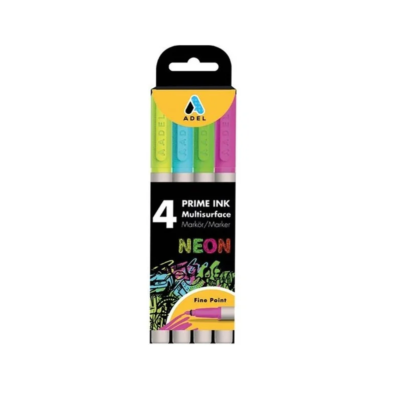 ADEL PRIME 4 RENK NEON MULTİSURFACE BOLDLINER KALEM 2201000103 (Best)