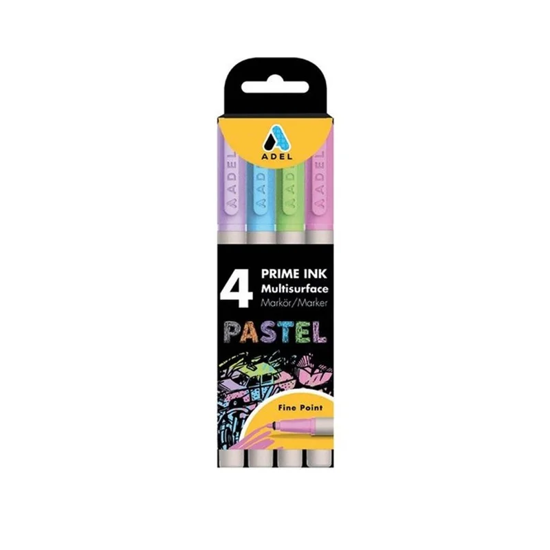 ADEL PRIME 4 RENK PASTEL MULTİSURFACE BOLDLINER KALEM 2201000105 (Best)