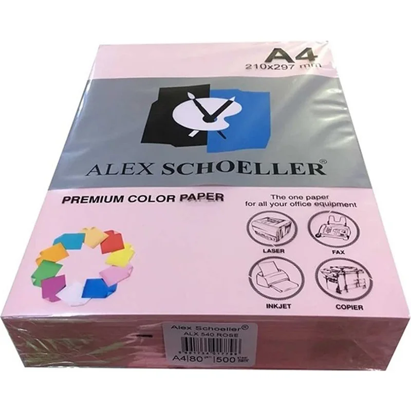 ALEX ALX-540 A4 GÜL K.FOTOKOPİ KAĞIDI 500 LÜ (Best)