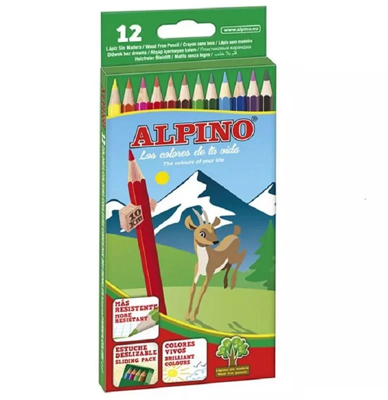 ALPINO 12 RENK KURU BOYA 1/1 TAM BOY AL-10654 (Best)