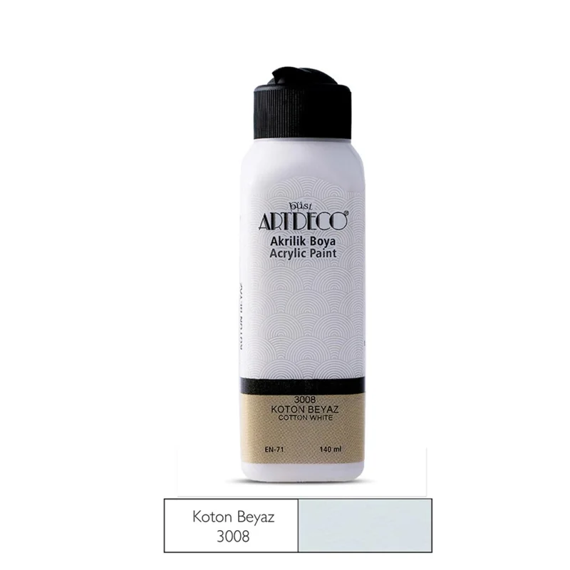 ARTDECO AKRİLİK BOYA 140 ML KOTON BEYAZ 070R-3008 (Best)