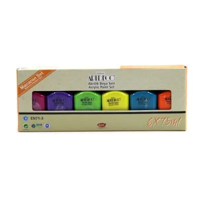 ARTDECO AKRİLİK BOYA 75 ML MAKARON RENKLER 6 LI SET (Best)