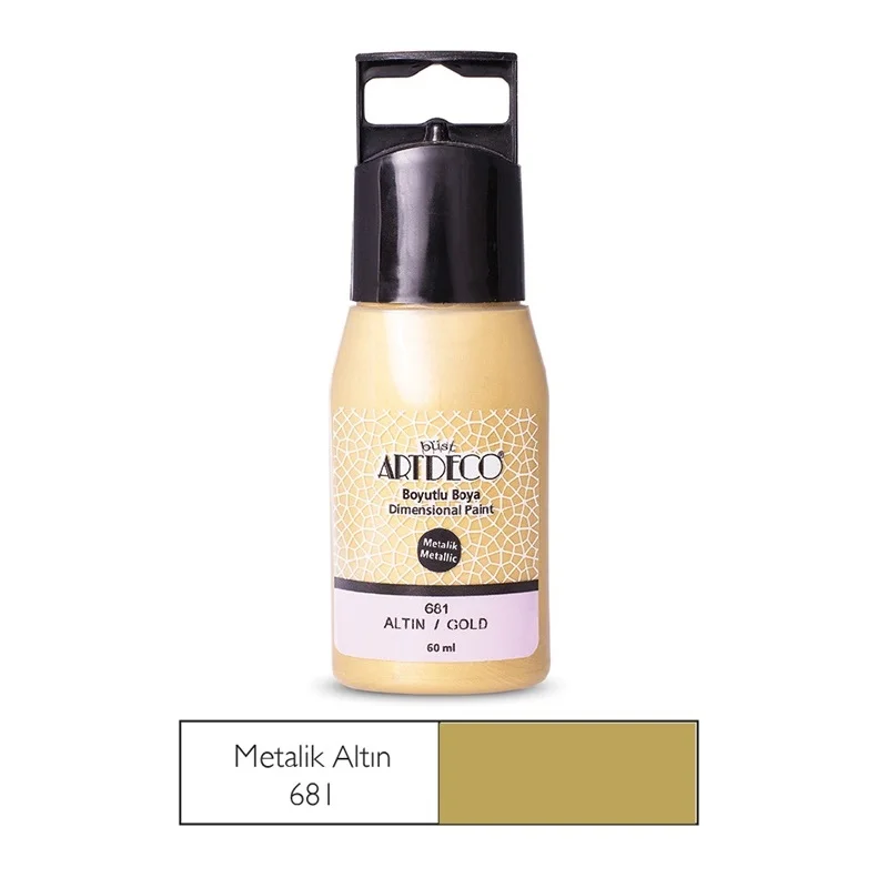 ARTDECO Y-040C-681 BOYUTLU BOYA 60 ml ALTIN (Best)