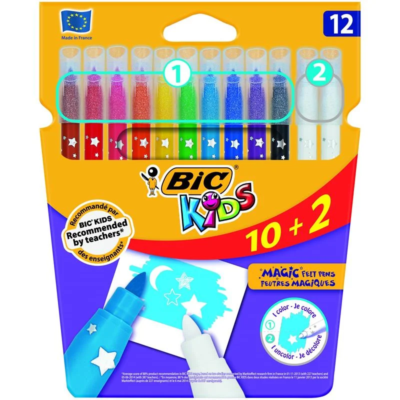 BİC KIDS 12 RENK SİLİNEBİLİR KEÇELİ KALEM 9202953 (Best)