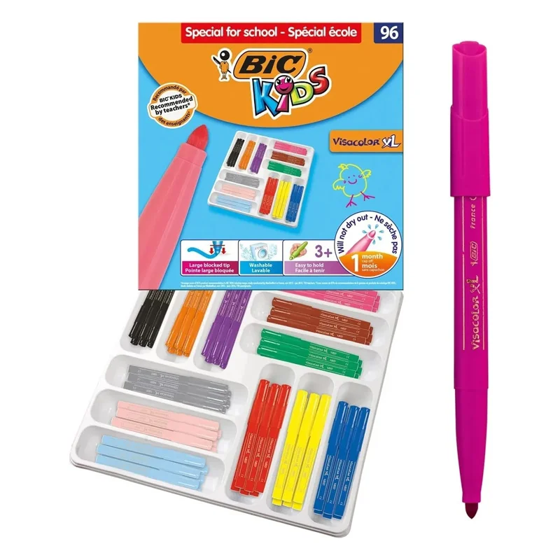 BİC XL JUMBO 96 LI SINIF PAKETİ YIKANABİLİR KEÇELİ KALEM 8878392 (Best)