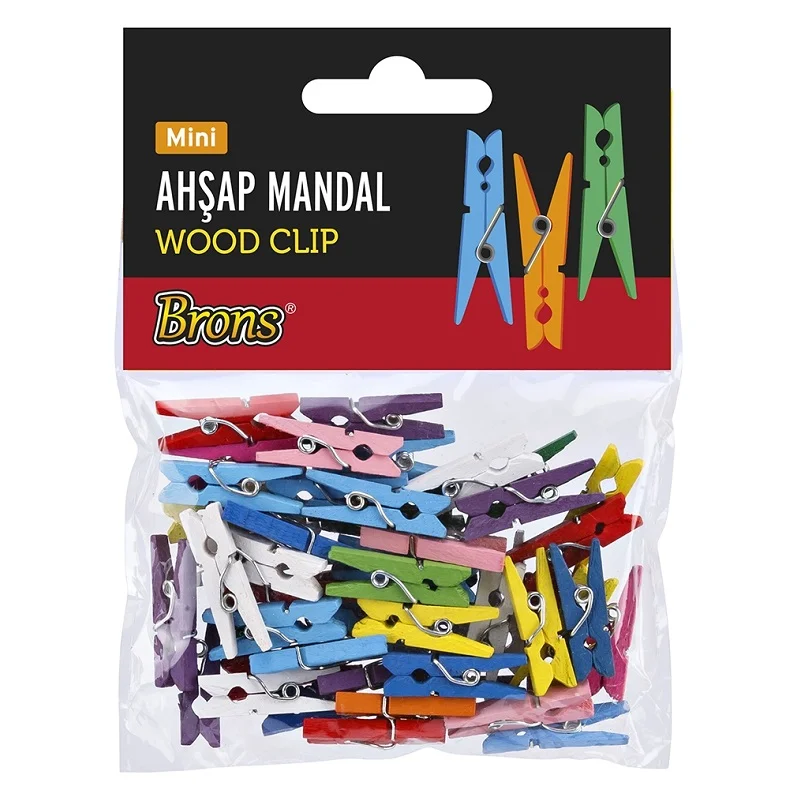 BRONS AHŞAP MANDAL RENKLİ MİNİ BR-908 (Best)