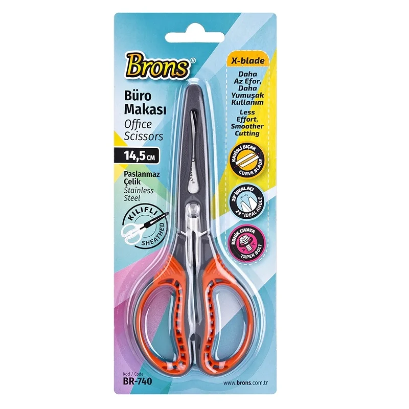 BRONS BÜRO MAKASI KORUMA KILIFLI BR-740 14,5 cm (Best)