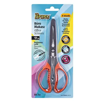 BRONS BÜRO MAKASI KORUMA KILIFLI BR-741 17 cm (Best)