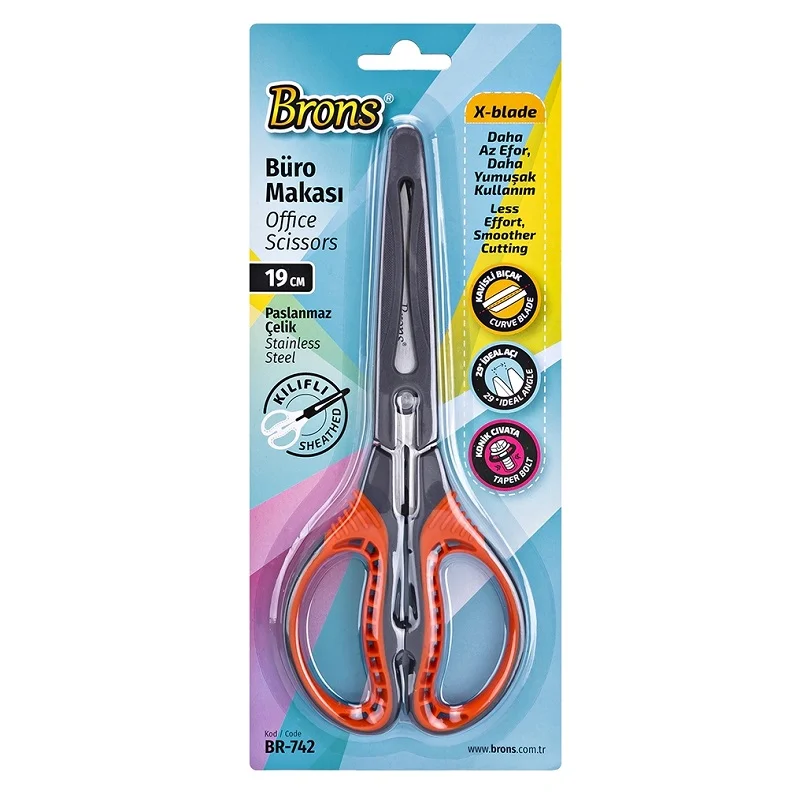 BRONS BÜRO MAKASI KORUMA KILIFLI BR-742 19 cm (Best)