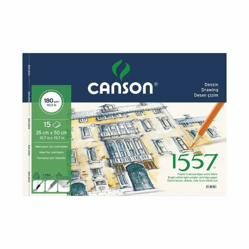 CANSON 1557 35x50 RESİM DEFTERİ 180 gr. 15 yp: (Best)