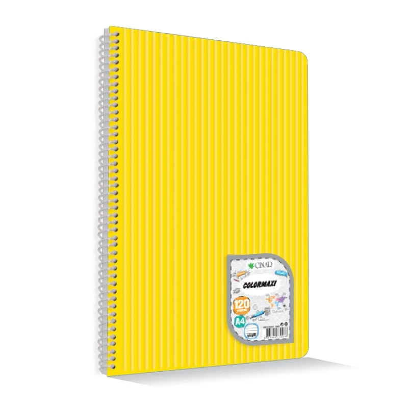 ÇINAR COLORMAXI A4 120 YP. KARELİ PP. KAPAK SPR. DEFTER 73008 (Best)