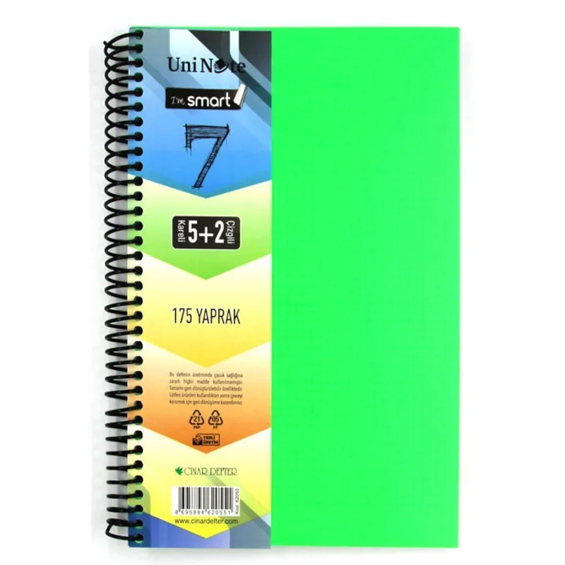 ÇINAR I'M SMART A4 175 YP 5+2 AYRAÇLI DEFTER 62055 (Best)