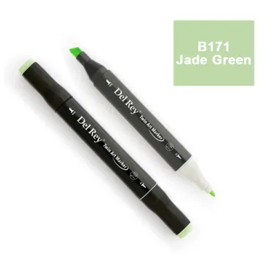 DEL REY TWIN MARKER B171 JADE GREEN ÇİFT UÇLU GRAFİK KALEMİ MN-DR171 (Best)