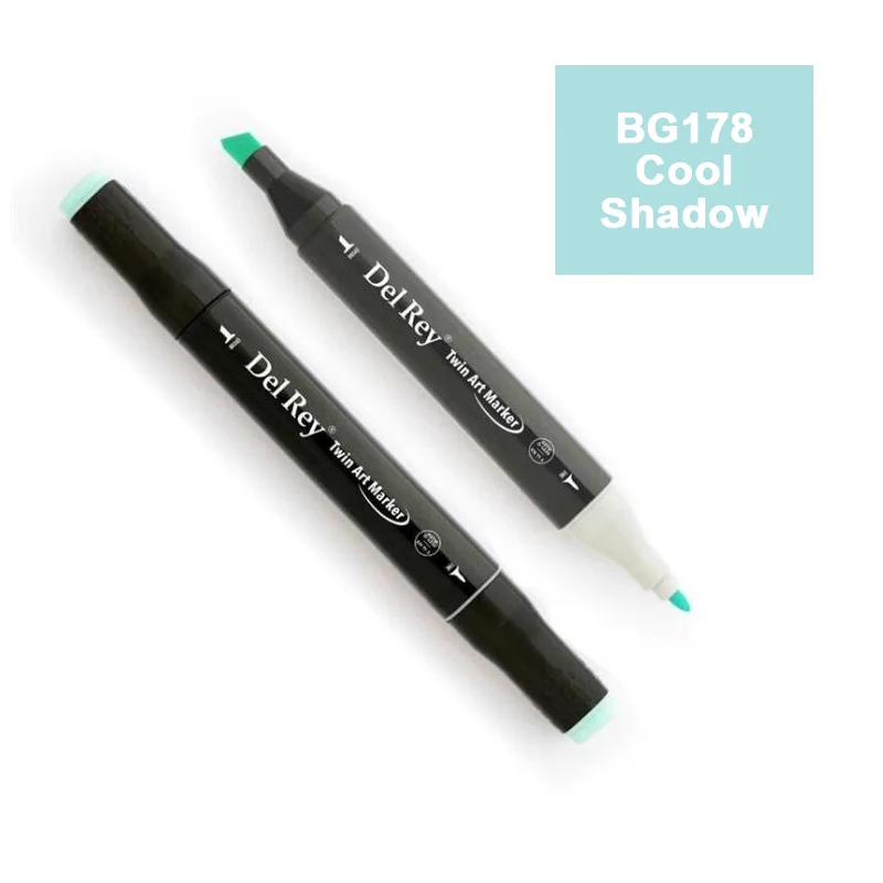 DEL REY TWIN MARKER BG178 COOL SHADOW ÇİFT UÇLU GRAFİK KALEMİ MN-DR178 (Best)