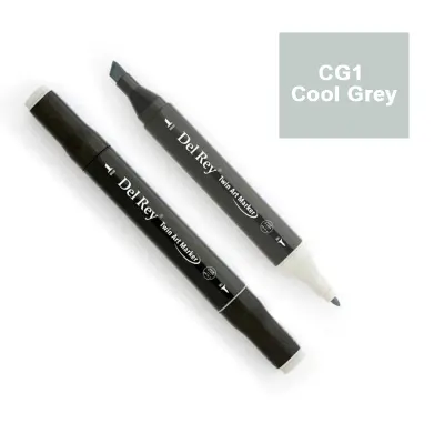 DEL REY TWIN MARKER CG1 COOL GREY ÇİFT UÇLU GRAFİK KALEMİ MN-DRCG1 (Best)