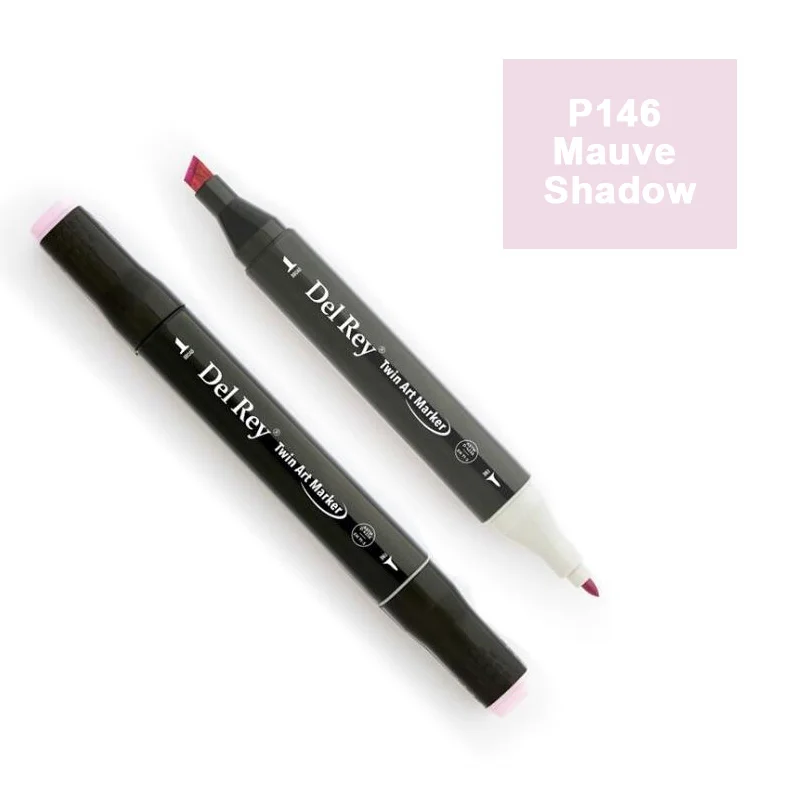 DEL REY TWIN MARKER P145 PALE LAVENDER ÇİFT UÇLU GRAFİK KALEMİ MN-DR145 (Best)